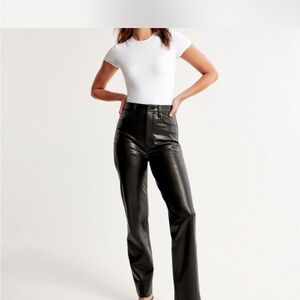 Abercrombie & Fitch Black Leather Pants